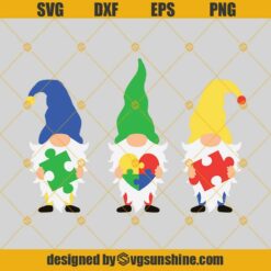 Autism Gnomes SVG, Autism SVG, Autism Clipart, Autism Puzzle SVG, Autism Awareness SVG, Gnomes SVG PNG DXF EPS