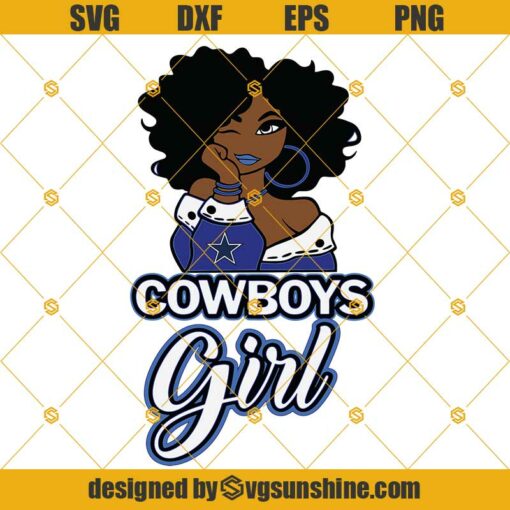 Dallas Cowboys Girl SVG, Dallas Cowboys SVG DXF EPS PNG Cut Files Clipart Cricut Instant Download