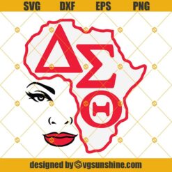 Delta Sigma Theta AEO Africa SVG DXF EPS PNG Cut File, Silhouette, Cricut