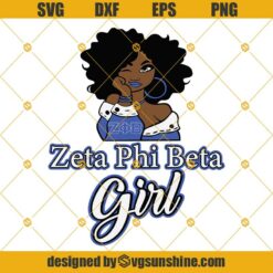 Zeta Phi Beta Girl SVG, Zeta Phi Beta Sorority SVG DXF EPS PNG Cut Files Clipart Cricut Silhouette