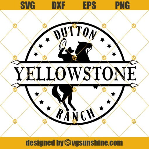 YellowStone SVG, Yellowstone Cowboy Dutton Ranch SVG DXF EPS PNG File Instant Dowload