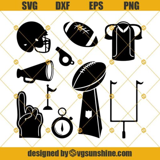 Super Bowl 2021 Bundle SVG, Vince Lombardi Trophy SVG Vector, American National Football Vector Stickers, SuperBowl LV SVG DXF EPS PNG Cut Files Clipart