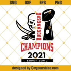 Buccaneers SVG, Tampa Bay Buccaneers SVG, Buccaneers Super Bowl 2021 SVG, NFL Sports Logo SVG, Champions 2021 Super Bowl SVG PNG DXF EPS