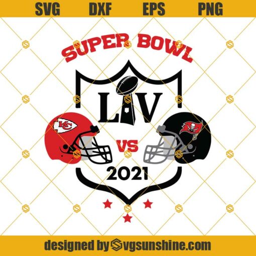 Buccaneers vs Chiefs SVG, Super Bowl SVG, Superbowl SVG, Super Bowl 55 SVG, Buccaneers SVG, Chiefs SVG, NFL Sports Logo SVG PNG DXF EPS