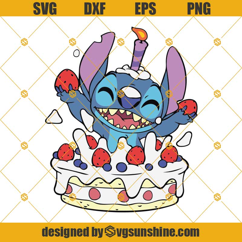 Stitch SVG, Birthday SVG, Cake SVG, Lilo & Stitch SVG, Disney SVG ...