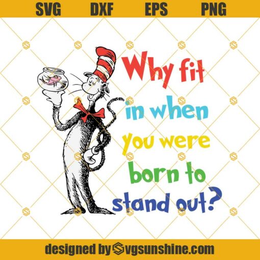 The Cat In The Hat Svg, Png, Dxf, Eps, Dr Seuss Svg, Dr Seuss Quotes 