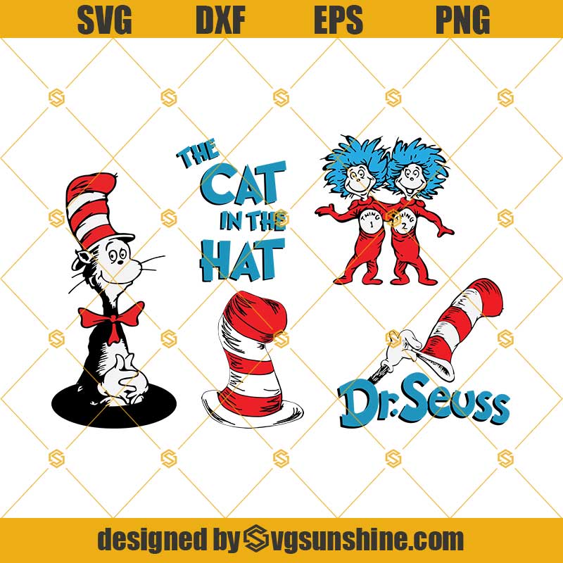 Dr Seuss Svg Dr Seuss Clipart Cat In The Hat Svg Thing 1 Svg Dr Seuss Vector Dr Seuss Bundle Svg Dr Seuss cat Svg