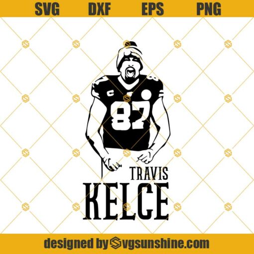 Travis Kelce Svg, Kansas City Chiefs Svg Dxf Eps Png Cut Files Clipart Cricut Silhouette