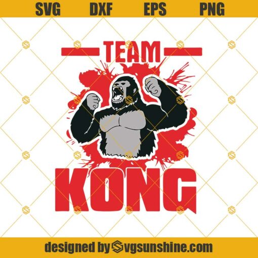 Team Kong Svg, Godzilla Vs Kong Svg, Kong Lover Svg Dxf Eps Png Cut Files Clipart Cricut Silhouette