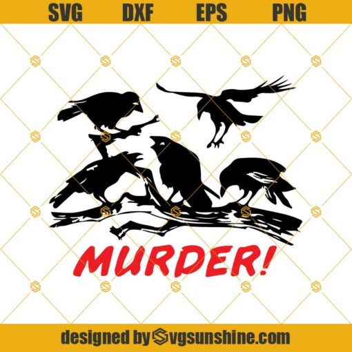 A Murder Of Crows SVG DXF EPS PNG Cut Files Clipart Cricut Silhouette