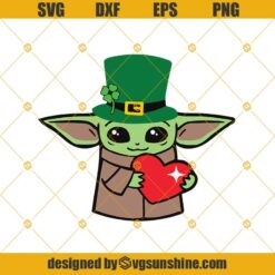 Baby Yoda Irish SVG, Happy St. Patrick’s Day SVG, Leprechaun SVG, Shamrock SVG, Baby Yoda SVG, St Patricks Day SVG