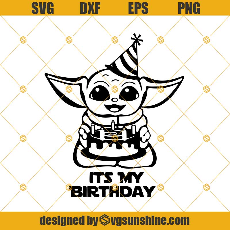 Svg Baby Yoda Svg Cut files Birthday Boy Svg 5th Birthday Yoda Svg Eps Png Dxf Love You I Do Svg Yoda Fifth Birthday Svg