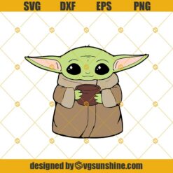 Baby Yoda Svg, Baby Yoda Coffee Lover Svg, Star Wars Movie, Yoda Best Gifts, Svg Files For Cricut And Silhouette