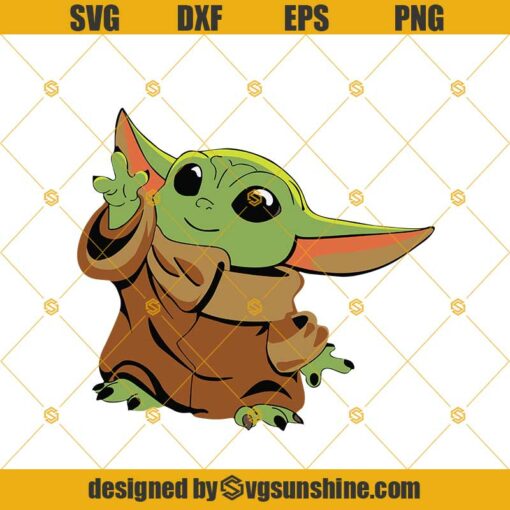 Baby Yoda Svg, Star Wars Baby Yoda Clipart, Baby Alien Svg Vector, Baby Yoda Cut File, Movies Svg Files For Cricut And Silhouette