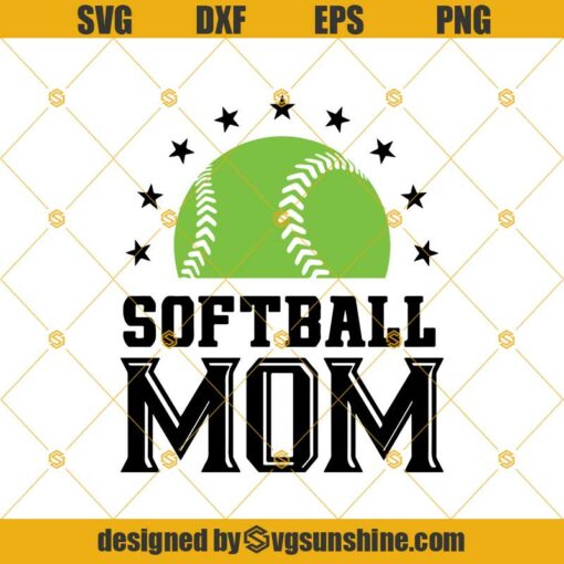Softball Mom Svg, Softball Svg, Mama Team Svg, Mom Softball Clipart Svg Dxf Eps Png Cricut Digital Download