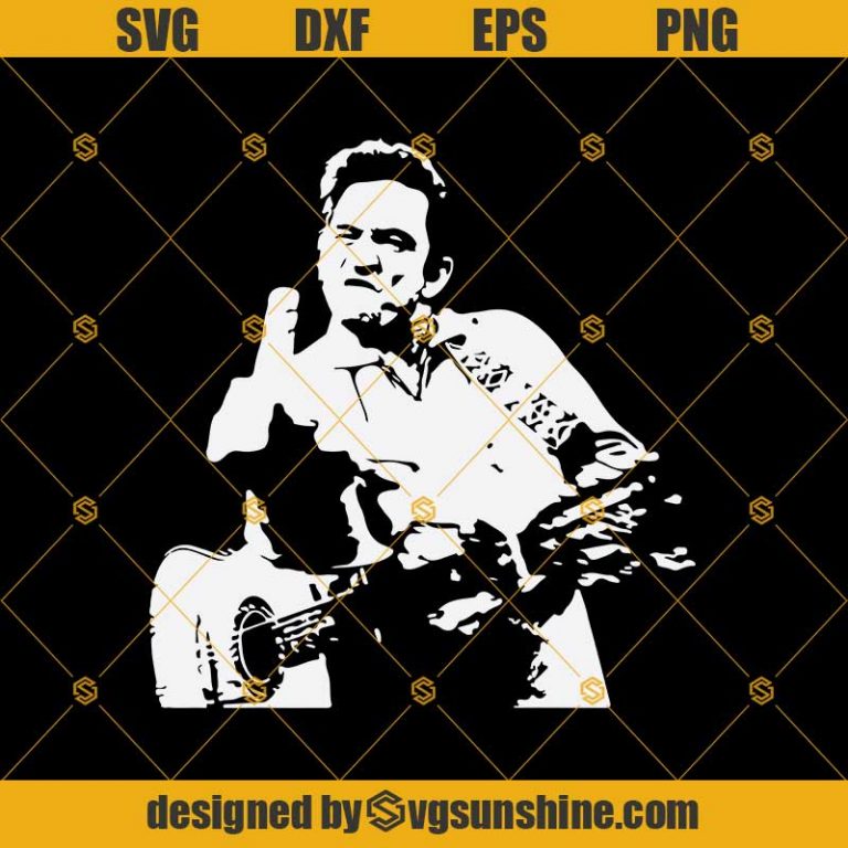Johnny Cash Middle Finger SVG DXF EPS PNG Cut Files Clipart Cricut ...