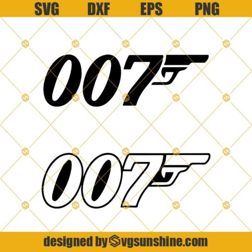 007 James Bond Logo Svg, James Bond Clipart, James Bond Print, Svg Files For Cricut, 007 Svg