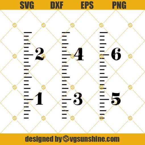 Growth Chart Svg, Growth Ruler Svg, Wall Ruler Svg, Growth Chart Ruler Stencil Cut File Svg For Cricut, Growth Ruler Svg Png Dxf Eps