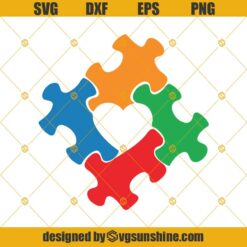 Autism Svg, Autism Puzzle Love Svg, Autism Awareness Svg, Puzzle Pieces Svg Png Dxf Eps