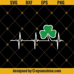 My Heartbeat Irish SVG, St Patricks Day SVG, Lucky Clover SVG, Shamrock SVG