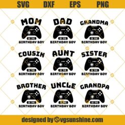 Birthday Svg, Birthday Family Pack Video Game Level 9 Svg, Video Game Controller Svg, Birthday Boy Svg Png Dxf Eps