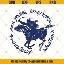 Neil Young Crazy Horse World Tour 91 SVG, Music Band Country 90s Rock SVG, Instant Download, Digital Files SVG PNG EPS DXF