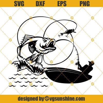 Fishing Svg, Fish Svg, Fisherman Svg, Bass Fishing Svg, Fishing Clipart ...