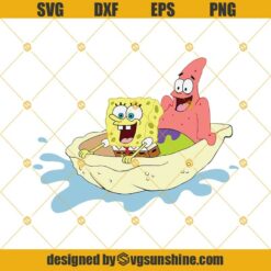 Patrick Star & SpongeBob Svg, Png, Eps, Dxf Cut Files Clipart Cricut Silhouette