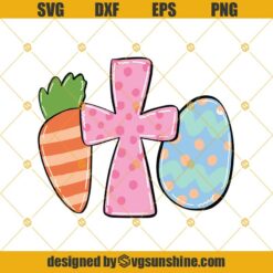 Easter Svg, Easter Carrot Svg, Easter Cross Svg, Easter Egg Svg Clipart, Easter Bunny Svg, Colorful Cross Png Dxf Eps