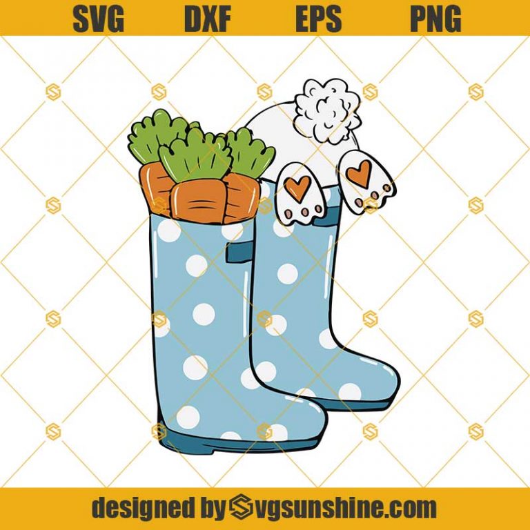 Easter Svg, Easter Rain Boots Svg, Easter Bunny Sublimation, Spring