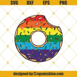 Donut LGBT SVG DXF EPS PNG Cut Files Clipart Cricut Silhouette