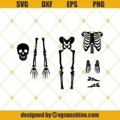 SKELETON PARTS SVG, Skeleton Svg, Skeleton Parts Png, Halloween Svg, Cricut Cut Files, Skeleton Cut Files, Skeleton Bones Clipart Svg