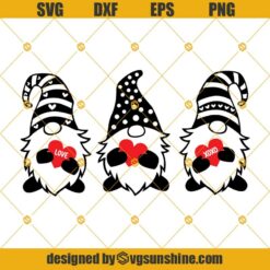 Valentines Gnomes Svg, Valentines Day Svg, Gnome Valentine Svg Cut file Cricut Silhouette, Digital Download