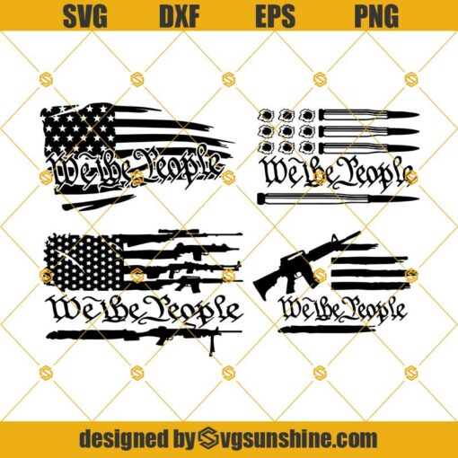 We The People Svg, We The People American Flag Svg, 2nd Amendment Svg, American Flag Svg, Flag Svg, Fourth Of July Svg, Distressed Usa Flag Svg