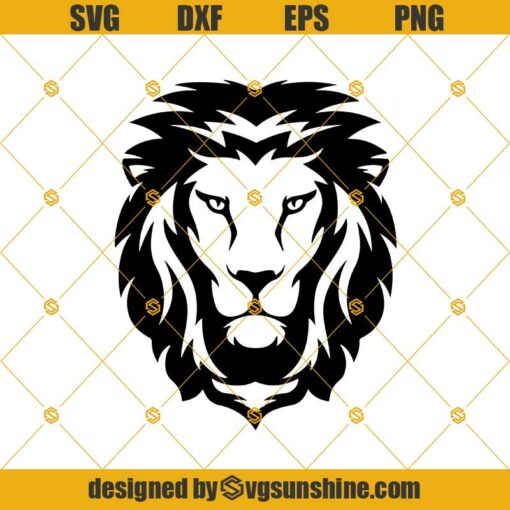 Lion Svg, Lion Svg File For Cricut, Lion Svg Designs, Lion Svg Cut File, Lion Silhouette Svg, Lion Clipart, Lion Svg Shirts, Lion Head Svg