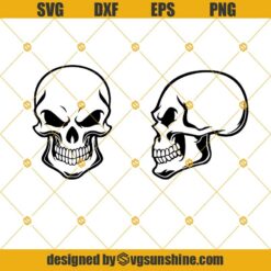 Skull Svg Bundle, Skeleton Svg, Skull Clipart, Skull Cut Files For Silhouette, Files For Cricut, Skull Vector, Svg, Dxf, Png, Eps