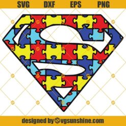 Autism Awareness Svg, Autism Puzzle Svg, Autism Super Hero Svg Png Dxf Eps