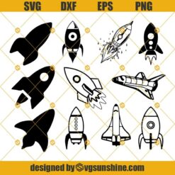 Spacecraft Svg Bundle, Rocketship Svg, Clipart, Cut Files For Silhouette, Files for Cricut, Vector, Rocket Ship Svg, Dxf, Png, Eps