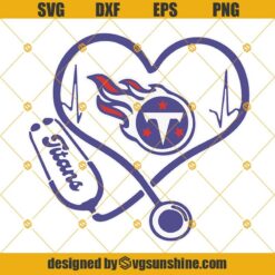Tennessee Titans Heart Stethoscope Svg, Sport Svg, Tennessee Titans svg, Titans Svg, Nurse Titans Svg, Titans Stethoscope Svg, Titans Heart Svg