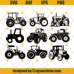 Tractor Svg Bundle, Tractor Svg, Clipart, Tractor Cut Files For Silhouette, Files for Cricut, Farm Tractor Svg, Dxf, Png, Eps