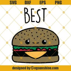 Best Friends Burger French Fries Ketchup Funny Svg Dxf Eps Png Cut Files Clipart Cricut Silhouette