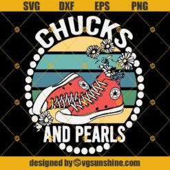Chucks And Pearls Flowers Svg Png Dxf Eps