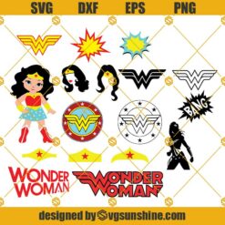 Wonder Woman SVG Bundle, Wonder Woman SVG PNG DXF EPS Instant Download Cricut Silhouette
