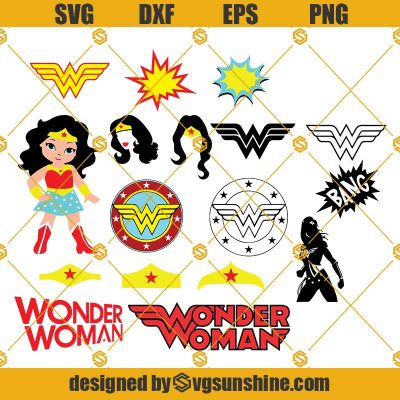 Wonder Woman Svg Bundle Wonder Woman Svg Png Dxf Eps Instant Download Cricut Silhouette Sunshine