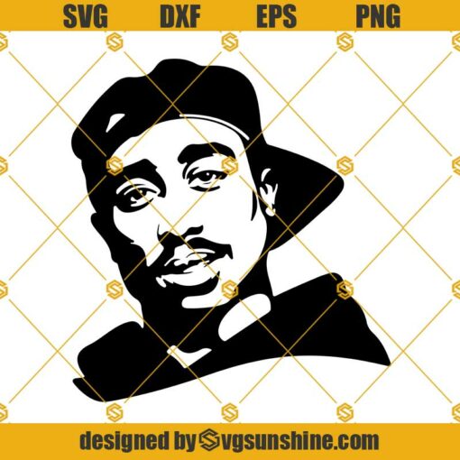 2PAC SVG, Rapper Digital Clip Art, Tupac Shakur SVG PNG DXF EPS
