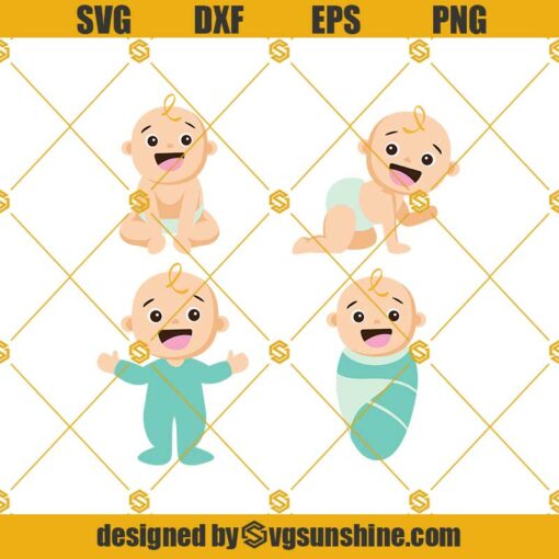 Baby SVG Bundle, Newborn SVG Bundle, Baby SVG PNG DXF EPS