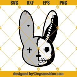 Bad Bunny Face, Skull SVG, El Conejo Malo, Yo Perreo Sola, Reggaeton SVG
