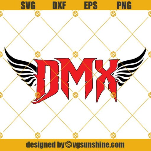 DMX Wings SVG, RIP DMX SVG, DMX Rapper SVG PNG DXF EPS Cut Files Clipart Cricut Silhouette