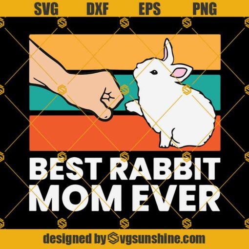 Best Rabbit Mom Ever SVG, Cute Bunny SVG, Rabbit Mom SVG Cricut Files, Clip Art, Instant Download, Digital Files, SVG, PNG, EPS, DXF
