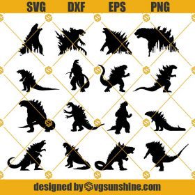 Godzilla Bundle Svg Png Dxf Eps Instant Download Files For Cricut 